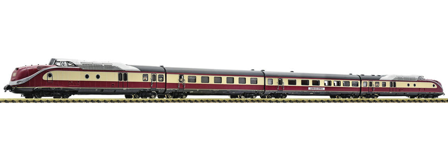 Fleischmann 741085 4 piece set: Diesel multiple unit class 601, DB
