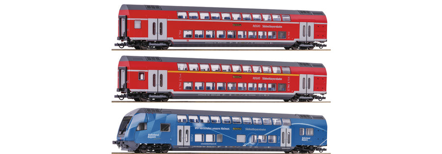 Roco 74155: 3-piece set: Double-deck coaches, DB AG