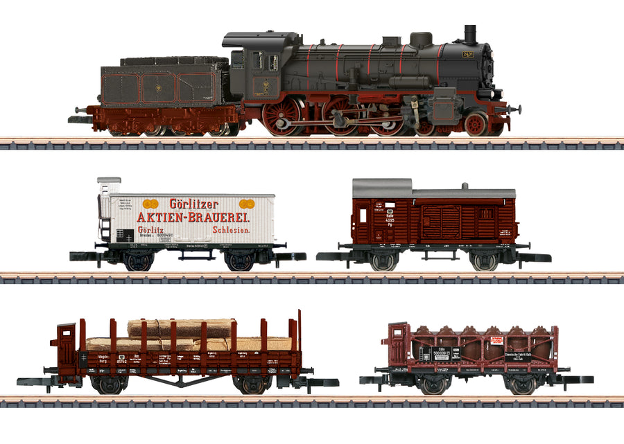 Marklin Gauge Z - Article No. 81302 K.P.E.V. Provincial Railroad Freight Train Set